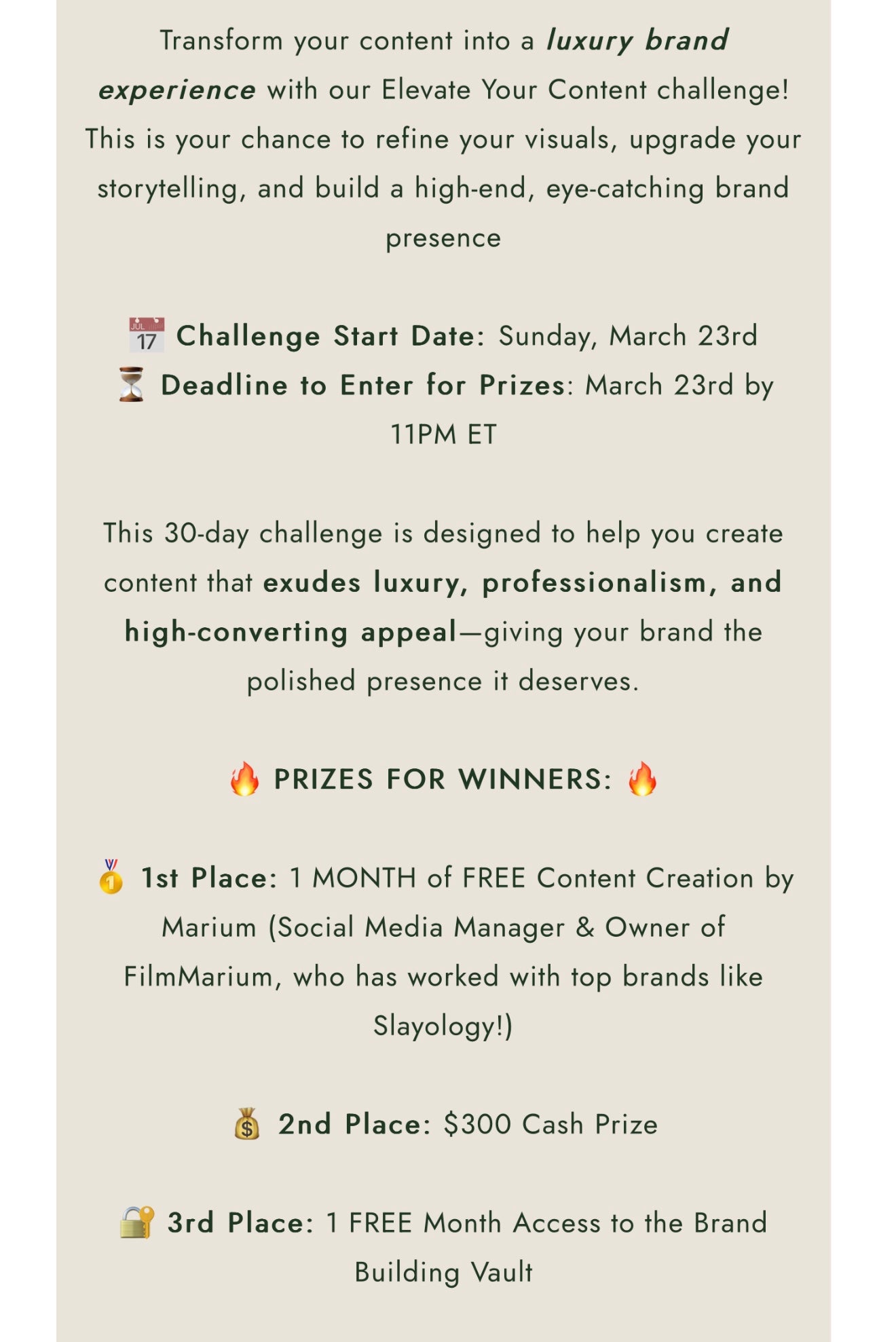 30 Day Challenge VOL 4 - Elevate Your Content